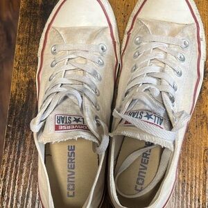 Converse All Star Beige and Red Sneakers